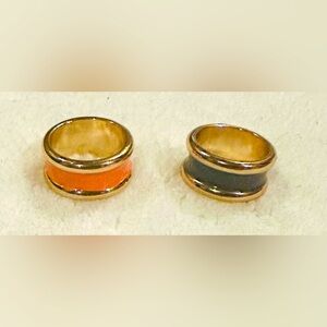 NWT designer scarf ring - pick orange or gray accent!